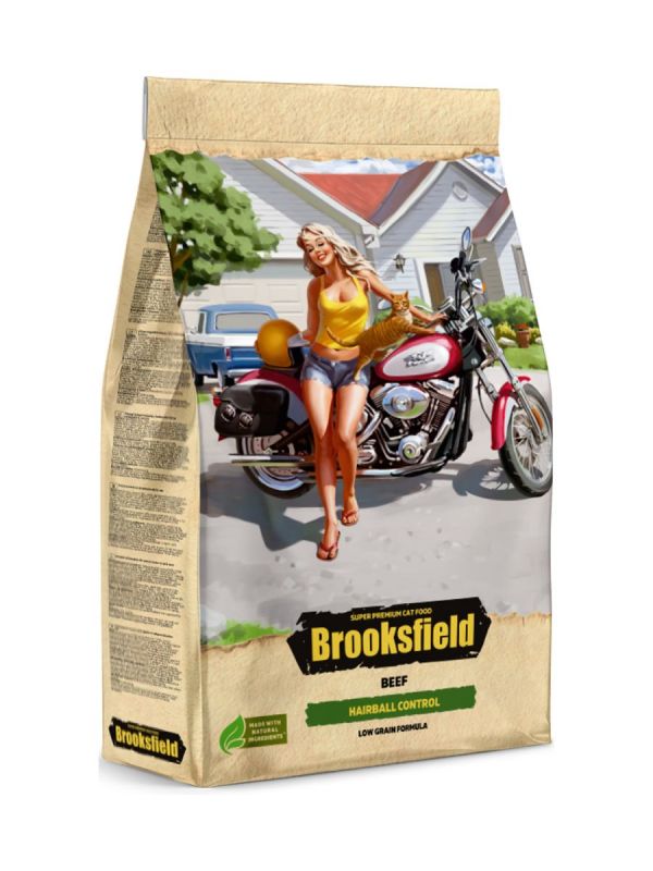 Brooksfield Adult Cat Hairball Control Beef 6кг говядина/рис (для выведения шерсти) сухой для кошек (354653)