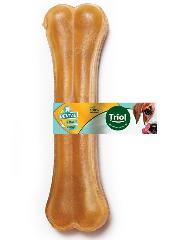 Triol 0,08кг Косточка жевательная DENTAL из сыромятной кожи, 16см (уп. 1шт.) (10151143)