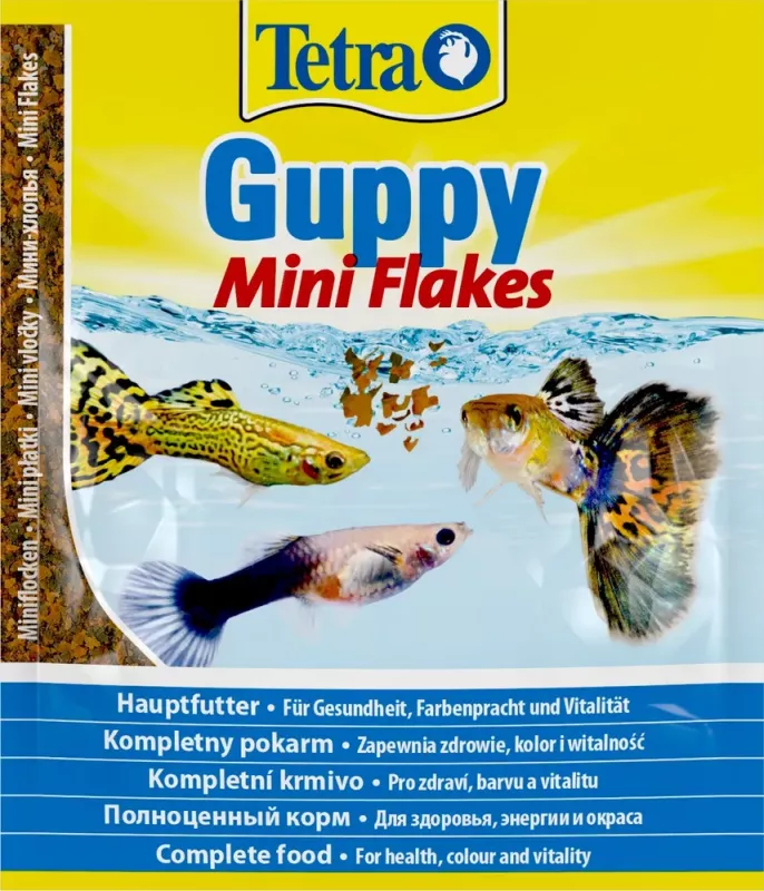 Tetra Guppy Mini Flakes Sachet 0,012кг корм хлопья для гуппи (пакет)