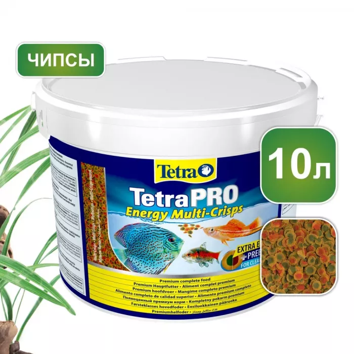 Tetra Pro Energy Multi Crisp 10л корм чипсы улучшенная формула для рыб