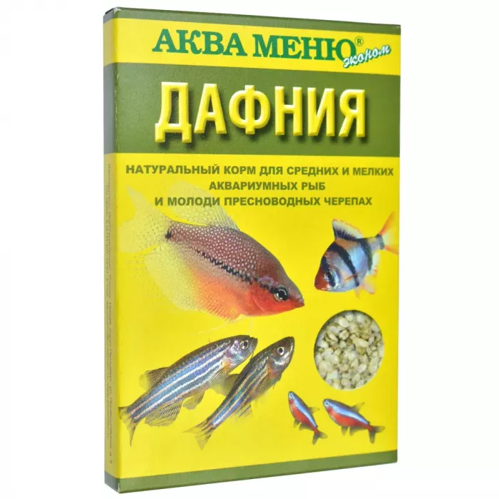 Аква меню 0,011кг Дафния натуральный корм для средних и мелких аквариумных рыб