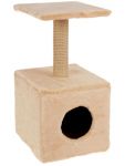 Домик (Меридиан) Квадратный малый с низкой полкой, джут (30*30*59) светло-коричневый для кошек Домик (Меридиан) Квадратный малый с низкой полкой, джут (30*30*59) светло-коричневый для кошек