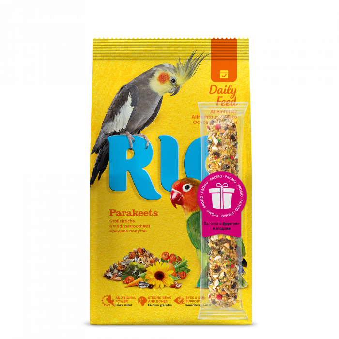 Rio 1кг ПРОМО корм для средних попугаев + Палочка 0,041кг (003068)