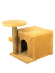 Домик (Меридиан) когтеточка Квадратный двухэтажный (35*45*45) светло-коричневый для кошек Домик (Меридиан) когтеточка Квадратный двухэтажный (35*45*45) светло-коричневый для кошек