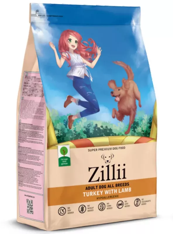 ZILLII (Зилли) Dog Adult 0,8кг индейка и ягненок сухой для собак (350525)