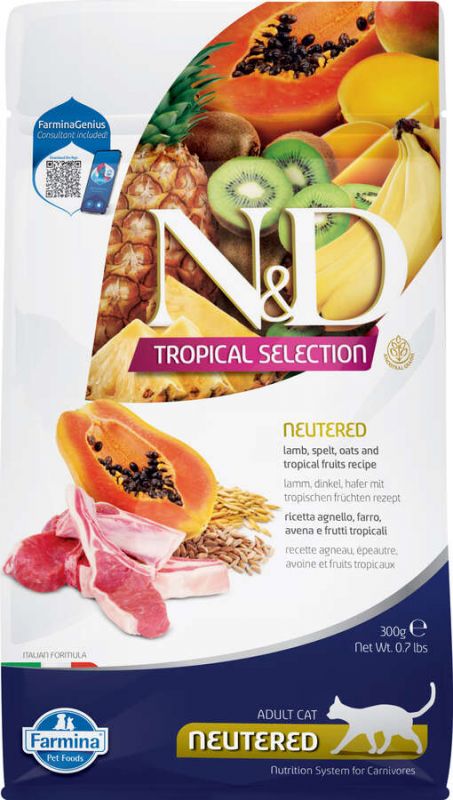 Farmina (Фармина) N&D Tropical Selection Cat 0,3кг ягненок для стерилизованных и кастрированных кошек (042118)