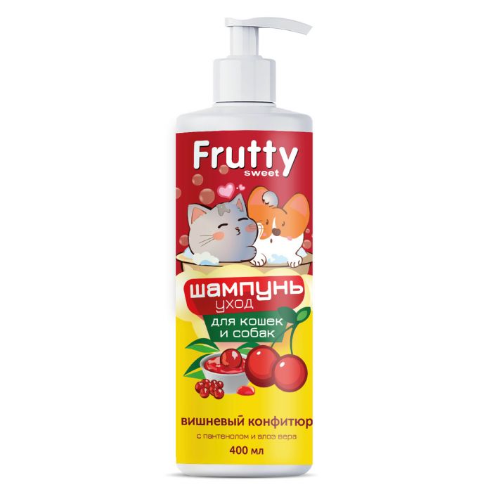 Frutty Шампунь для собак и кошек вишневый конфитюр, 400мл