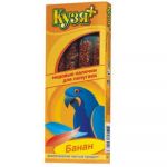 Кузя 0,14кг палочки (белки, минералы, витамины) банан для попугаев 4шт Кузя 0,14кг палочки (белки, минералы, витамины) банан для попугаев 4шт