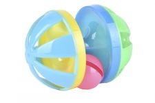 Игрушка Wogy погремушка Гантель 9х6см вращающаяся с шариком d=2.5см, микс для кошек