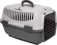 Переноска (Triol) Travel с пластиковой дверцей L 610x400x380мм, серая для животных Переноска (Triol) Travel с пластиковой дверцей L 610x400x380мм, серая для животных