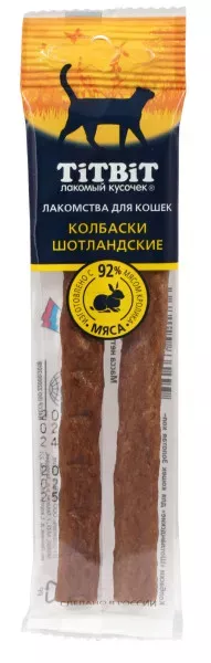 TiTBiT 0,02кг Золотая коллекция колбаски Шотландские для кошек