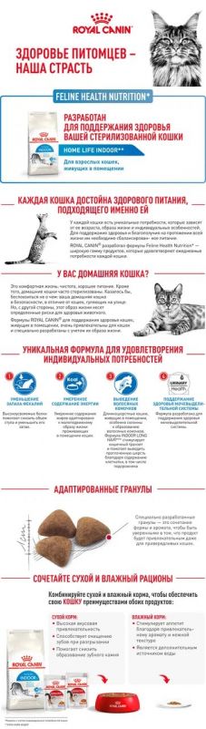 Корм Royal Canin Indoor Appetite Control сухой сбалансированный для взрослых кошек, живущих в помещении 2 кг