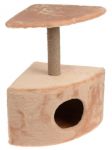 Домик (Меридиан) когтеточка Угловой с полкой, джут (50*40*59) светло-коричневый для кошек Домик (Меридиан) когтеточка Угловой с полкой, джут (50*40*59) светло-коричневый для кошек