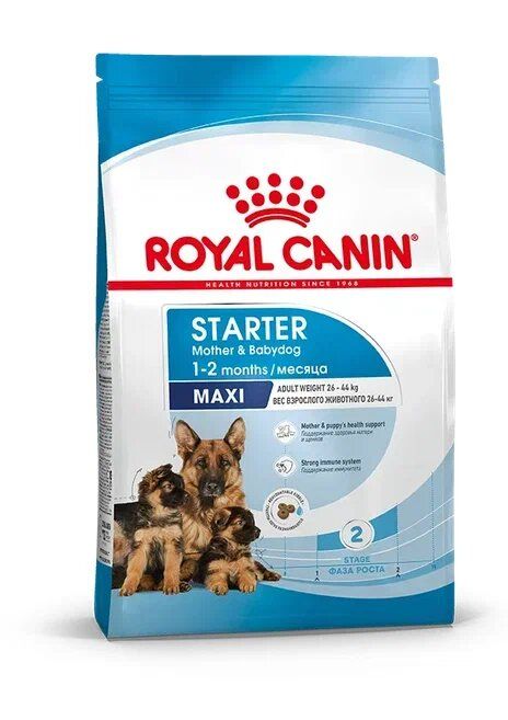 Корм Royal Canin Maxi Starter для щенков крупных пород до 2-х месяцев, беременных и кормящих сук  15 кг