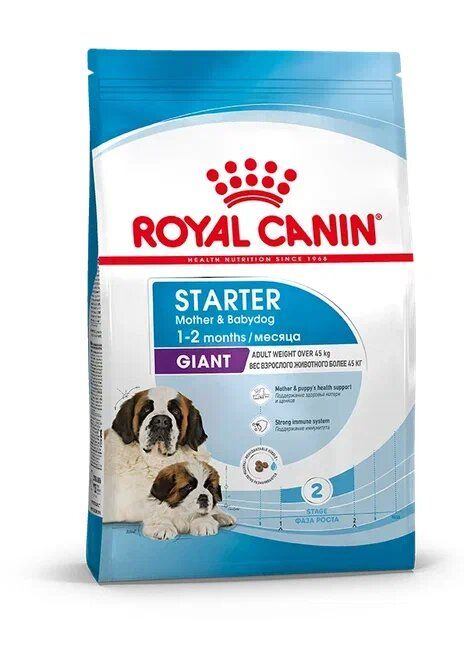 Корм Royal Canin Giant Starter для щенков гигантских пород до 2-х месяцев, беременных и кормящих сук  15 кг