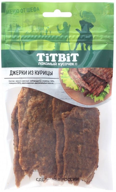 TitBit 0,07кг Меню от Шефа джерки мясные из курицы