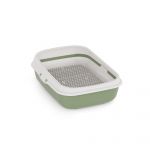 Туалет (Alta) Юта малый с бортиком и сеткой на высоких ножках, оливковый (42*31*14,5см)