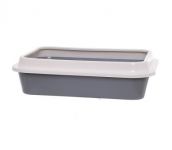 Туалет (Сибирская кошка) глубокий с бортиком, серебро для кошек