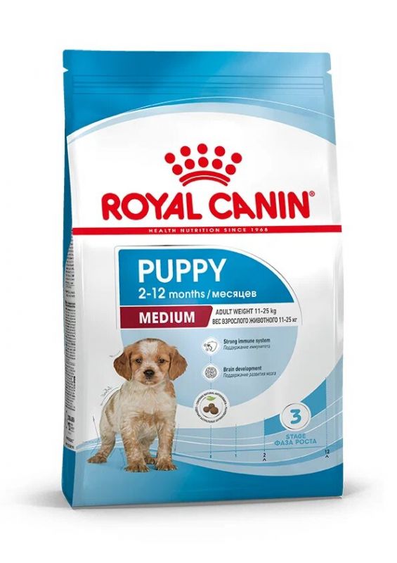 Royal Canin Medium Puppy Корм ​​сухой для щенков средних размеров до 12 месяцев 14 кг