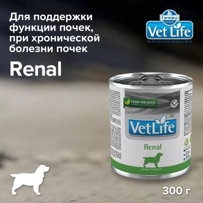 Farmina (Фармина) Vet Life Dog 0,3кг паштет консервы для собак с почечными заболеваниями (102826)