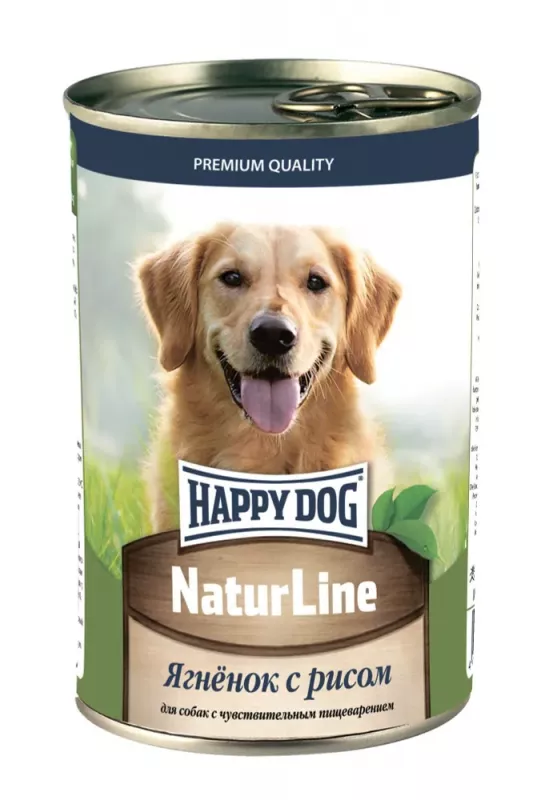 Happy Dog Natur Line 0,410кг ягненок, рис консервы для собак (741114)