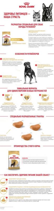 Royal Canin Rottweiler Puppy Корм ​​сухой для щенков породы Ротвейлер до 18 месяцев