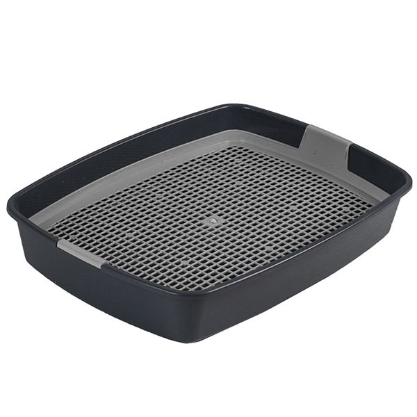 Туалет Сибирская кошка Мяус с сеткой высокие ножки (40*30*7) графит