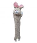 Игрушка (Nunbell) Заяц, мягкая шуршащая, 3 пищалки для собак l=76см