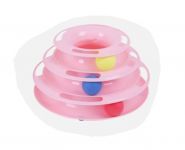 Игрушка (PerseiLine) Пирамида 3 яруса розовая для кошек, 23,5х23,5х17,5 см Игрушка (PerseiLine) Пирамида 3 яруса розовая для кошек, 23,5х23,5х17,5 см