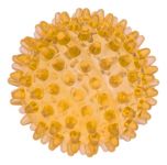 Игрушка (ZooOne) мяч массажный Crystal, 6см прозрачный желтый