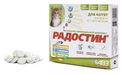 Радостин 0,045кг витаминно-минеральный комплекс 90таб, для котят от 1 до 19 месяцев Радостин 0,045кг витаминно-минеральный комплекс 90таб, для котят от 1 до 19 месяцев