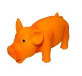 Игрушка Wogy пищалка Свинка 14х8х6см латекс, микс для собак