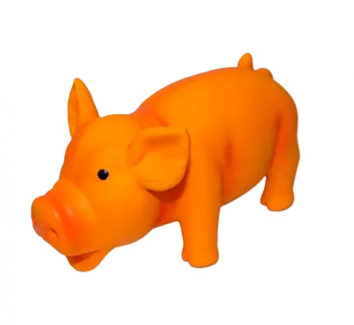 Игрушка Wogy пищалка Свинка 14х8х6см латекс, микс для собак