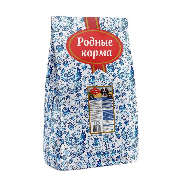 Родные корма 10кг (3,5 пуда) сухой корм для собак крупных пород (139914)