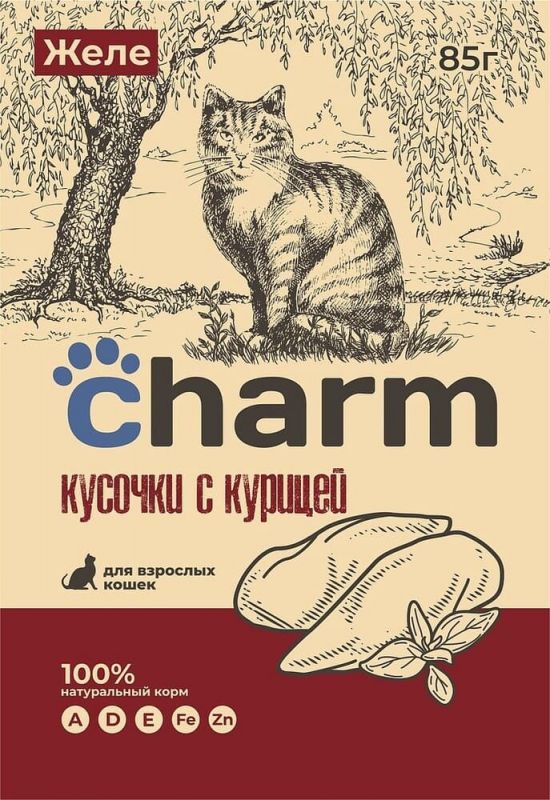 Charm 0,085кг курица в желе пауч для кошек