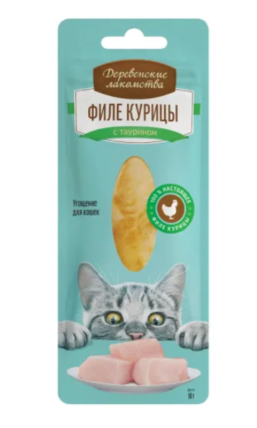 Деревенские лакомства 0,01кг филе курицы нежное для кошек (76050380)