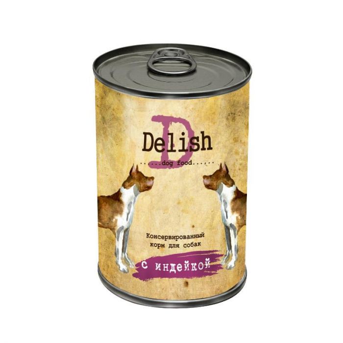 Delish 0,4кг индейка консервы для собак