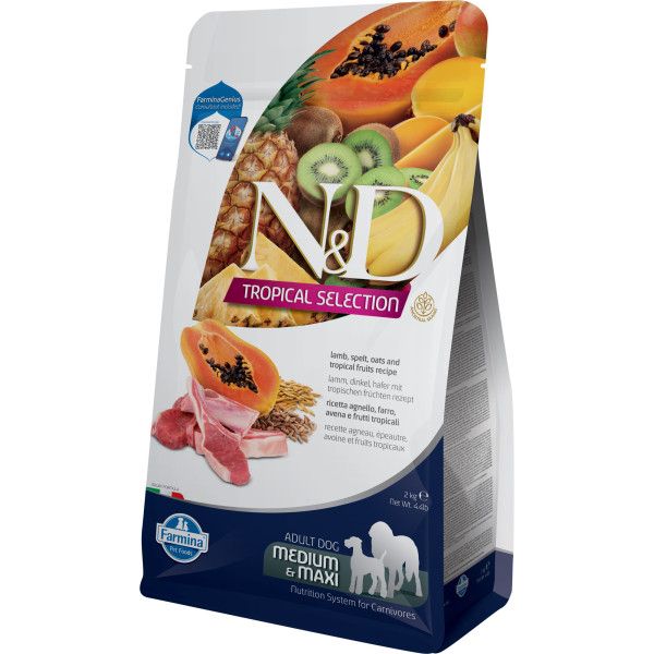 Farmina (Фармина) N&D Dog Tropical Selection Dog 2кг ягненок для собак средних и крупных пород (042330)
