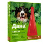 Дана Ультра капли 3,2мл (1 пип) для собак и щенков более 20кг от блох и клещей (ЛИЦЕНЗИЯ) Дана Ультра капли 3,2мл (1 пип) для собак и щенков более 20кг от блох и клещей (ЛИЦЕНЗИЯ)