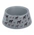 Миска (Zoo Plast) "Dogs" 0,7л, серая (19*19*10см)