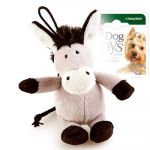 Игрушка (GiGWi) 75104 Ослик с пищалкой 10см для собак, серия PLUSH FRIENDZ