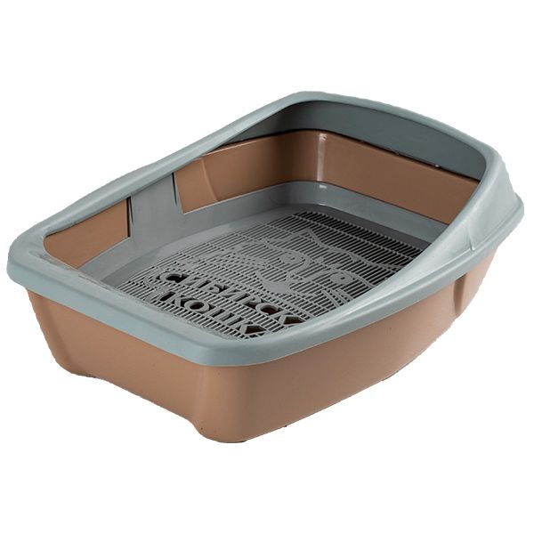 Туалет Сибирская кошка Евро глубокий с бортиком (44х32х16) капучино