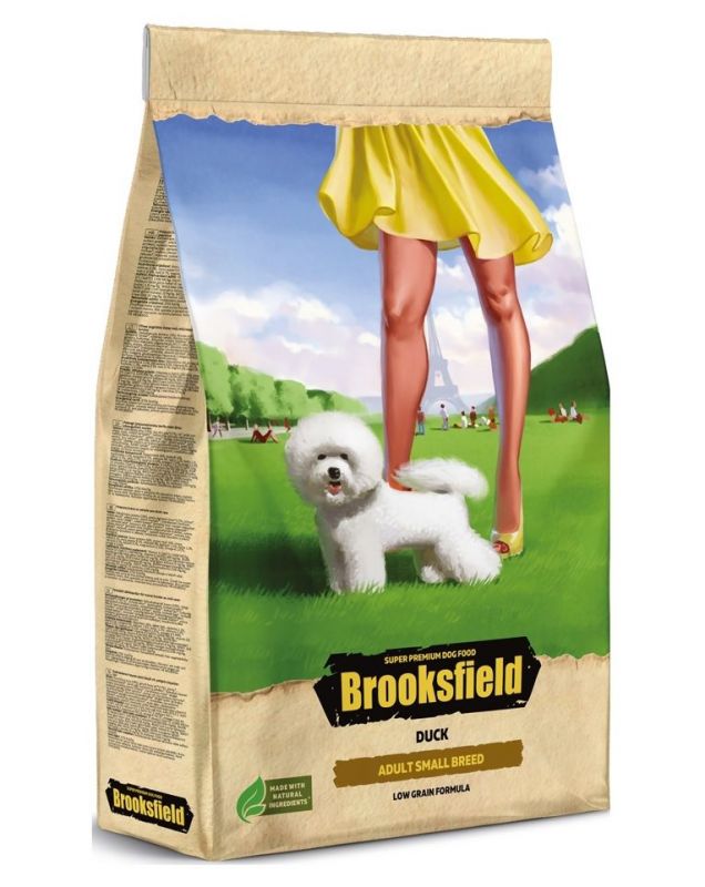 Brooksfield Adult Dog Small Breed 1,5кг утка/рис сухой для собак (354356) NEW