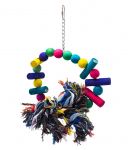 Игрушка для птиц (YUGI) подвеска 12" разноцветная круглая для средних птиц YD1711018
