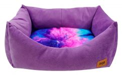 Лежанка (ЗЭ) пухлик Космос мебельная ткань №2 сиреневая, 49*36*22 см