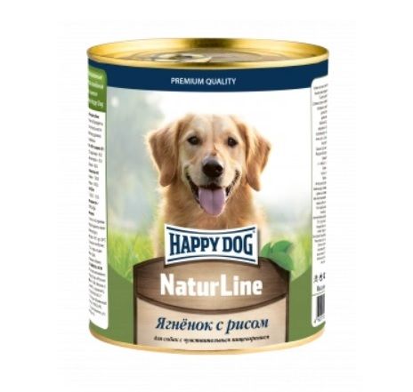 Happy Dog Natur Line 0,97кг ягненок, рис консервы для собак (741015)