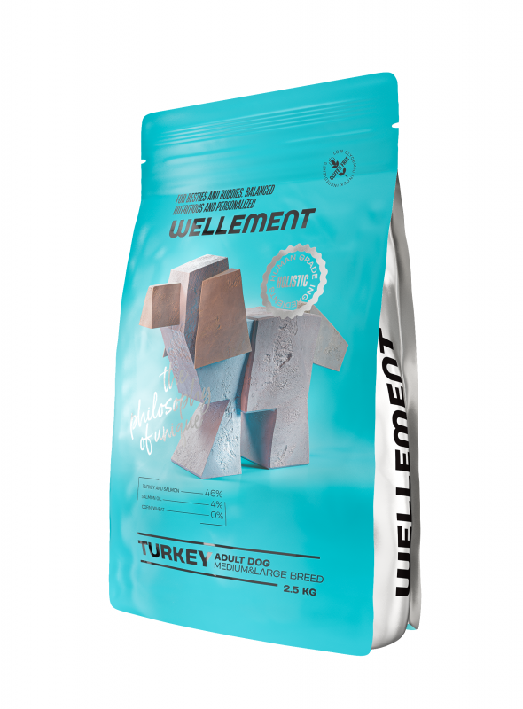 Wellement 2,5кг с индейкой сухой для собак средних и крупных пород (003775)