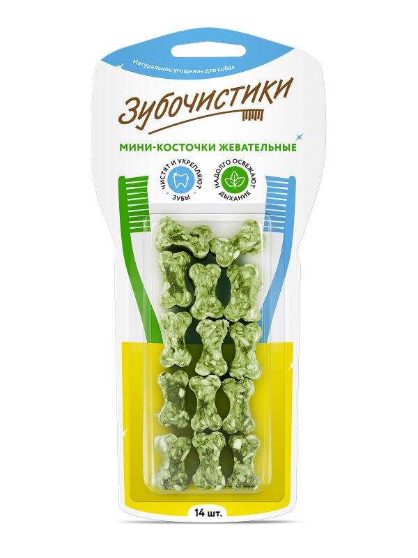 Зубочистики 0,06кг Мини-косточки (14шт) жевательные (76050298)