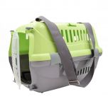Переноска (ЗЭ) Турне с прозрачной пластиковой дверцей (коврик + ремень) 48*32*32 см для животных, зеленая Переноска (ЗЭ) Турне с прозрачной пластиковой дверцей (коврик + ремень) 48*32*32 см для животных, зеленая