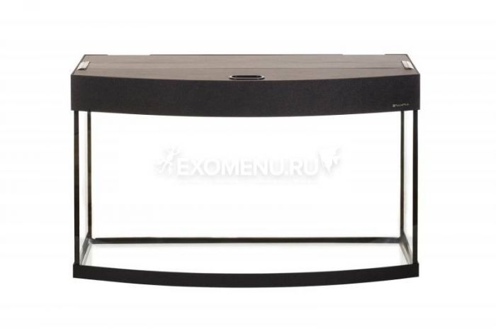 Аквариум (AquaPlus) LUX LED Ф105 черный (71х36х56 см) стекло 6 мм, фигурный, 99 л., со световым модулем